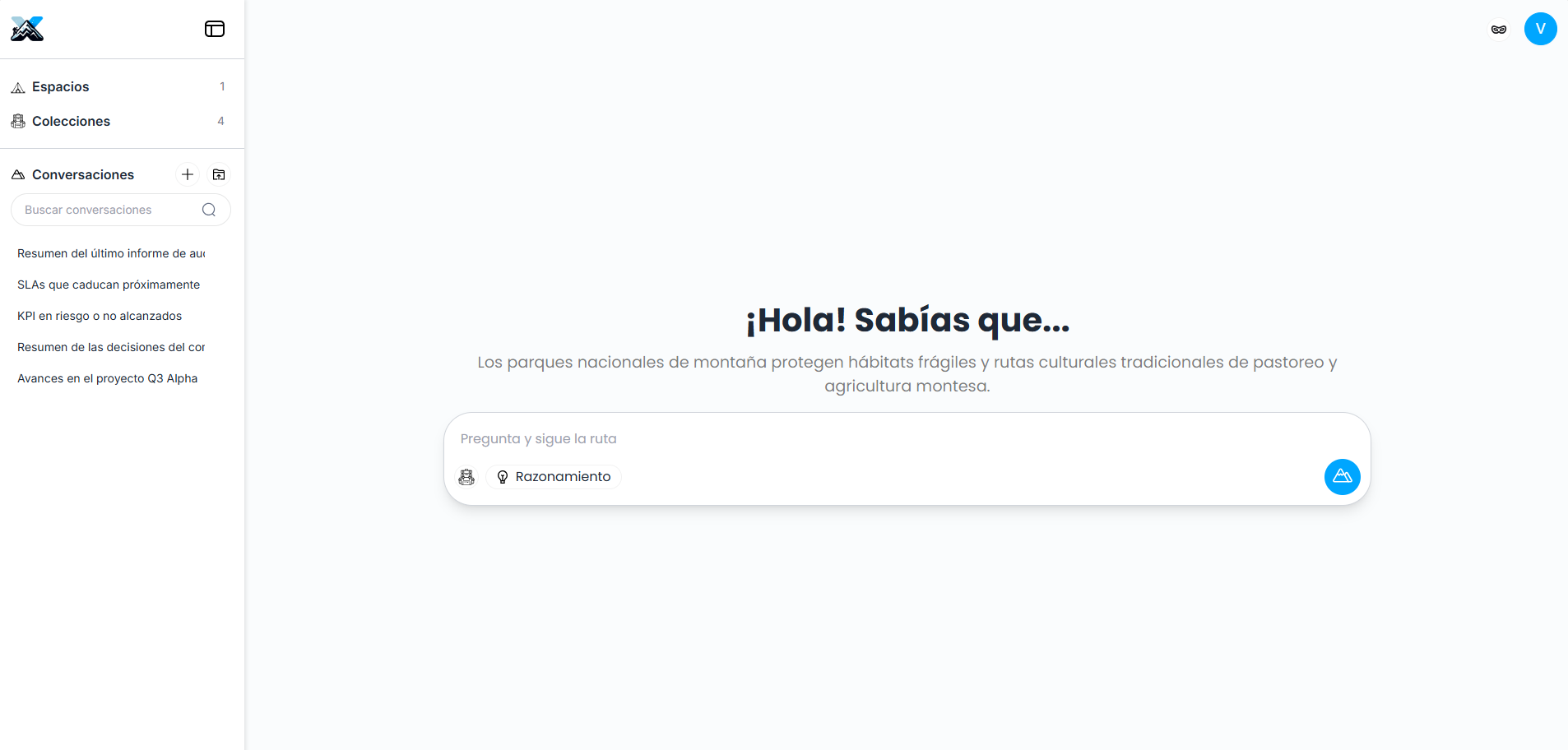 Interfaz del chatbot Xerpa realizando una búsqueda con datos reales en tiempo real